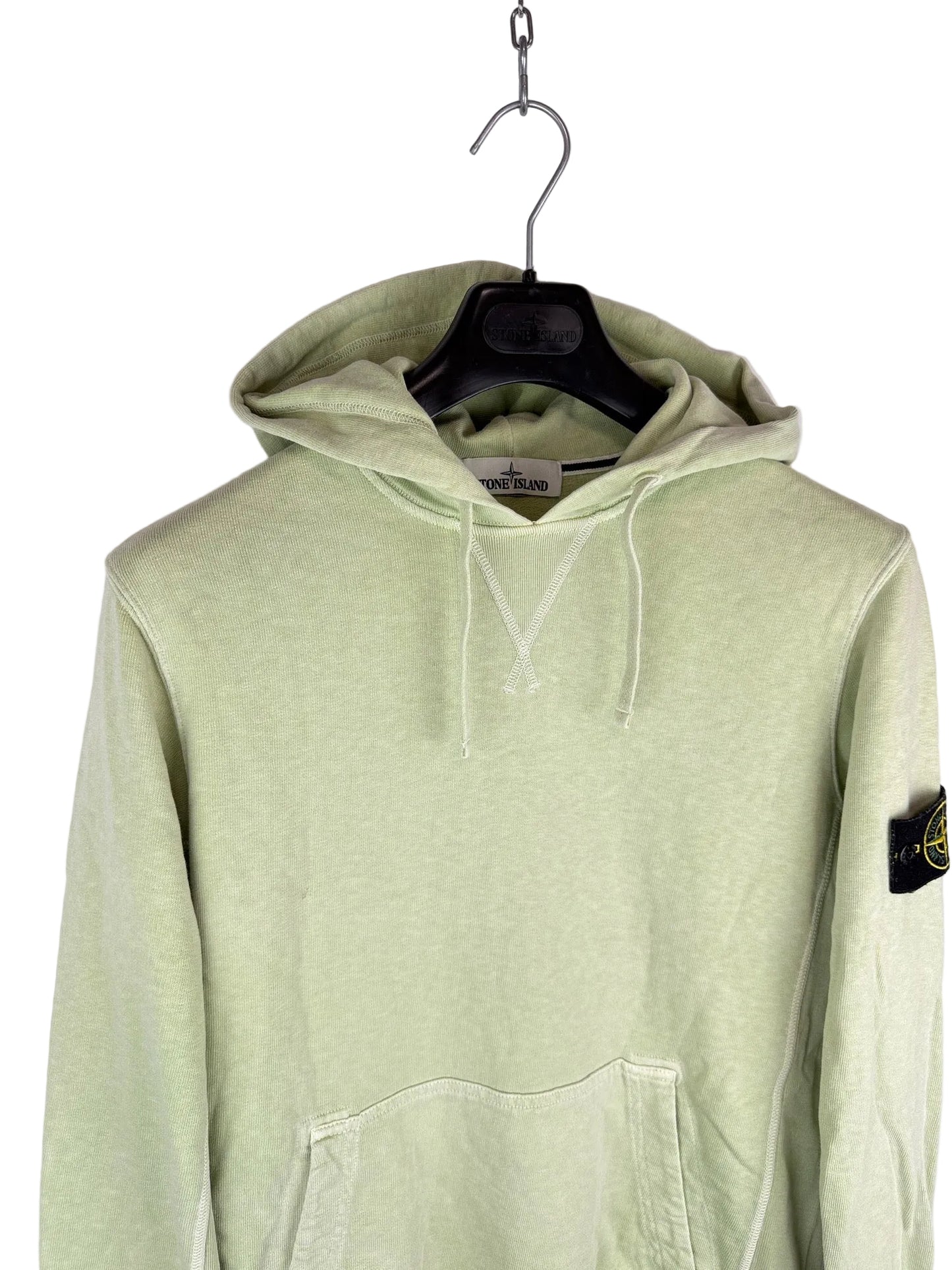 Felpa verde salvia con cappuccio Stone Island - Taglia M