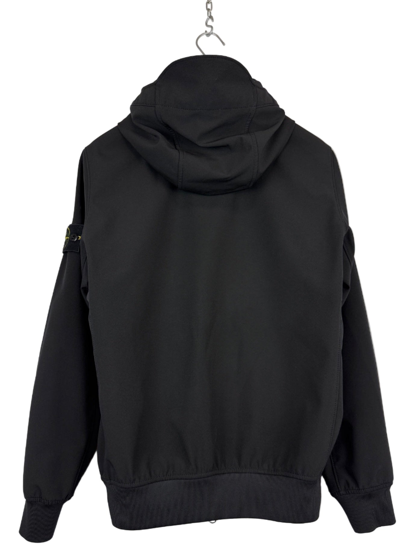 Giacca Light Soft Shell-R e.dye Technology nero con zip e cappuccio Stone Island - Taglia S