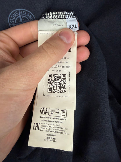 T-shirt nera con stampa Stone Island - Taglia XXL