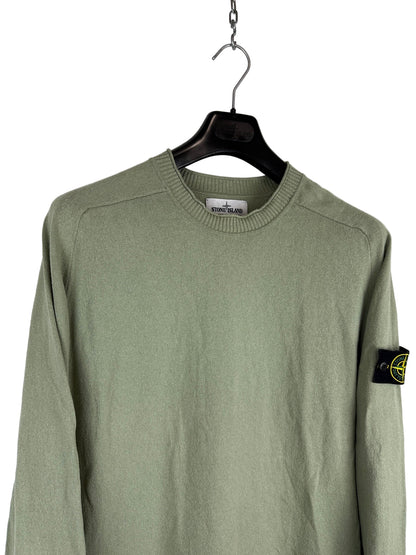 Maglione verde con strisce sui polsini Stone Island - Taglia XL
