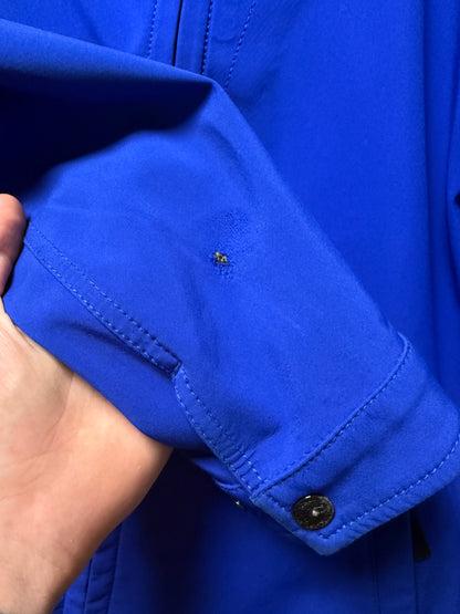 Giacca Light Soft Shell-R blu con zip e cappuccio Stone Island - Taglia S