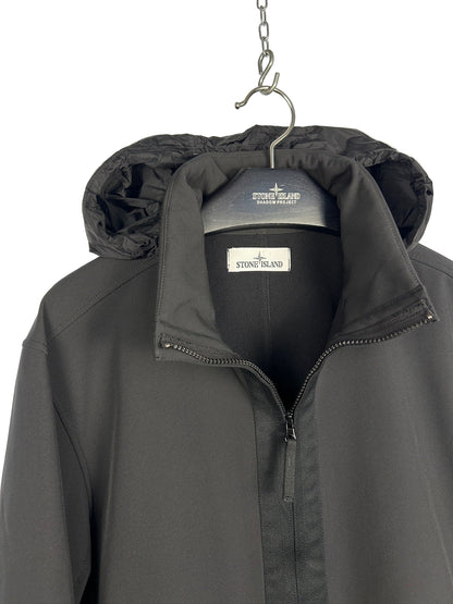 Giacca Prototipo Soft Shell-R nero con zip e cappuccio Stone Island nuovo - Taglia L