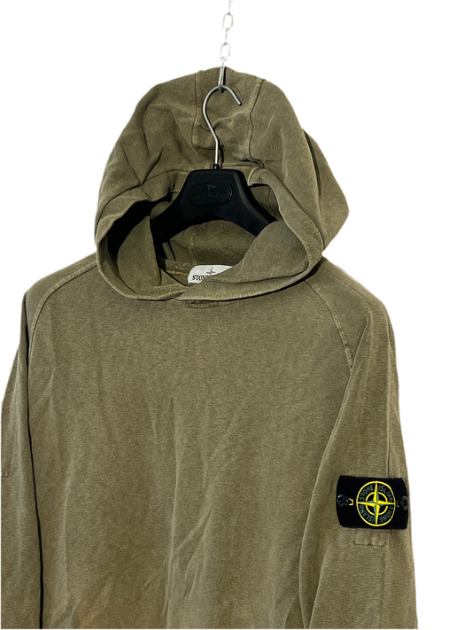 Felpa verde kaki con cappuccio Stone Island - Taglia XL