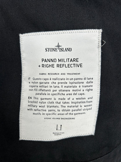 Giacca Panno Militare + Righe Reflective blu Stone Island - Taglia XL