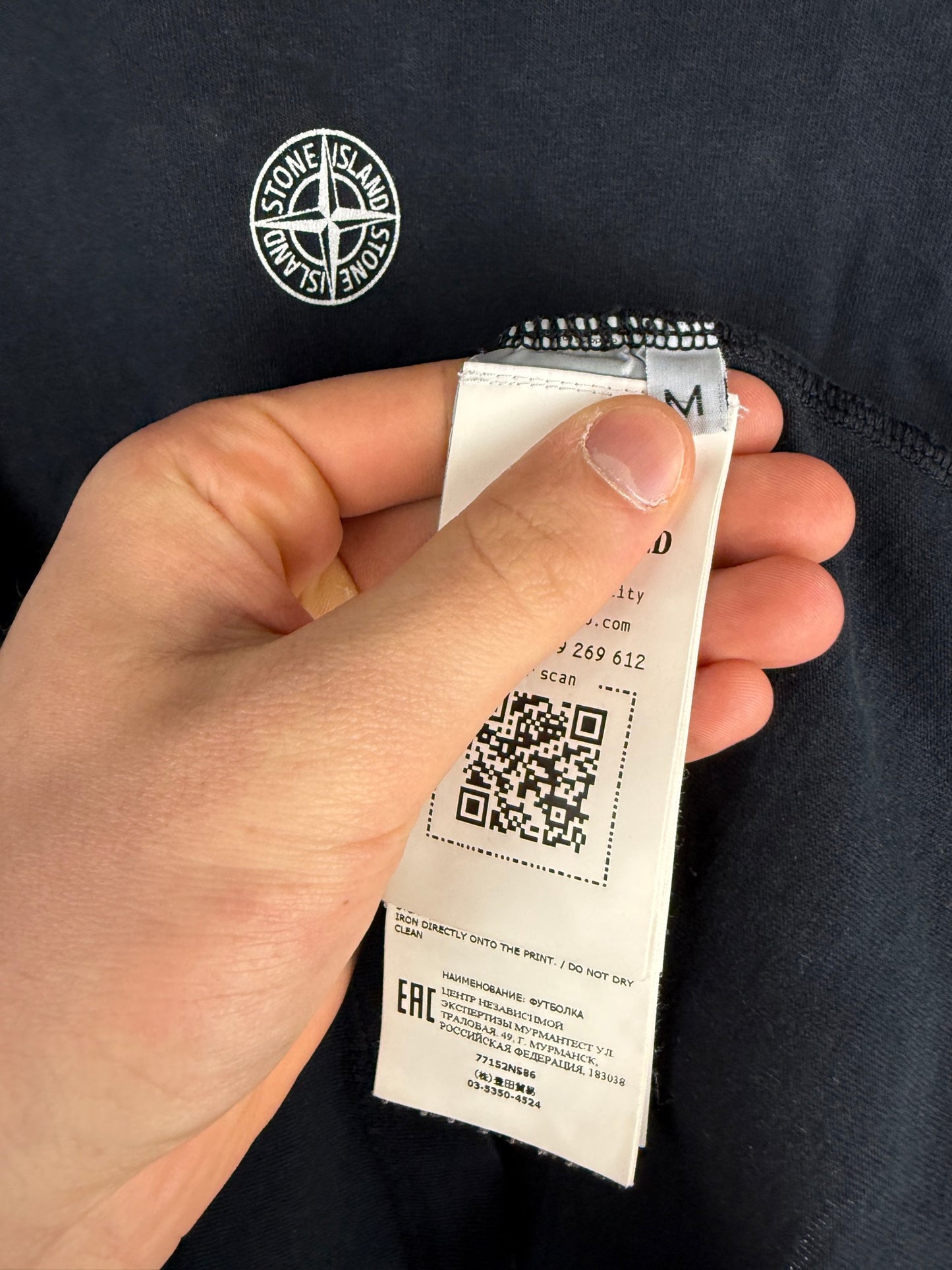 T-shirt nera Stone Island - Taglia M