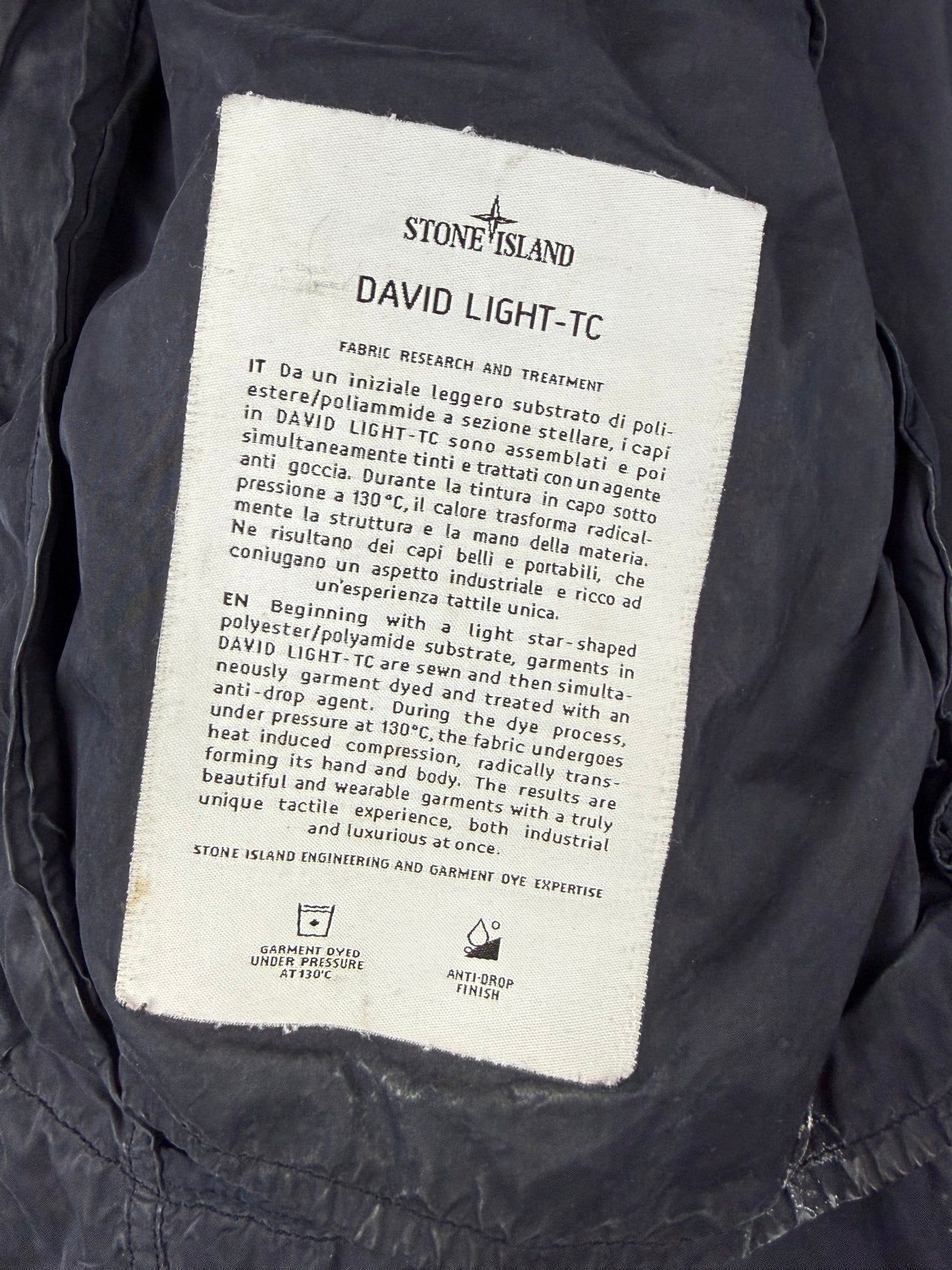 Giacca David Light-TC con chiusura a zip Stone Island - Taglia M