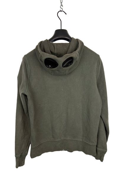 Felpa Goggle grigia con zip e cappuccio C.P. Company - Taglia M