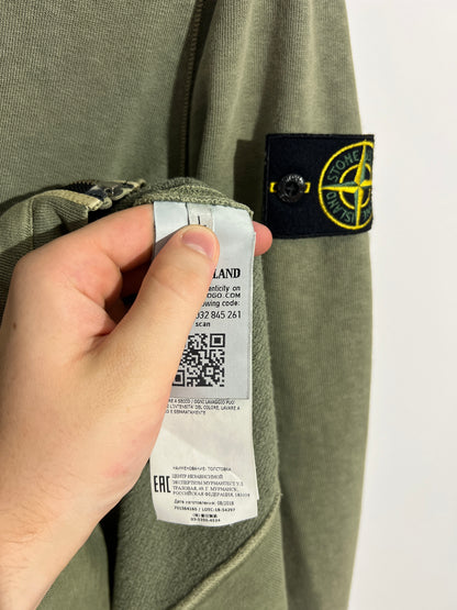 Felpa verde con zip e cappuccio Stone Island - Taglia L