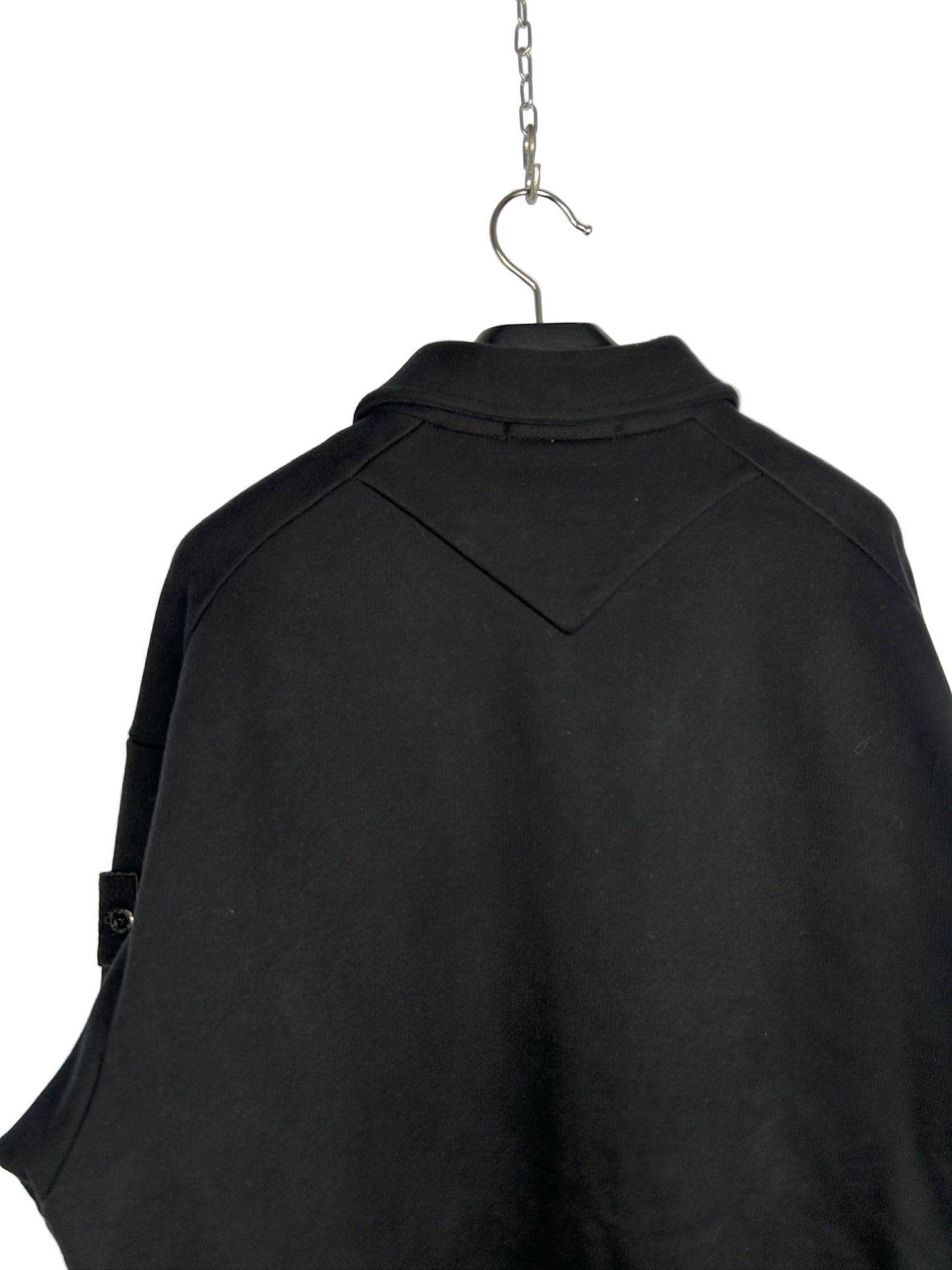 Overshirt Ghost nera con chiusura a zip Stone Island - Taglia L