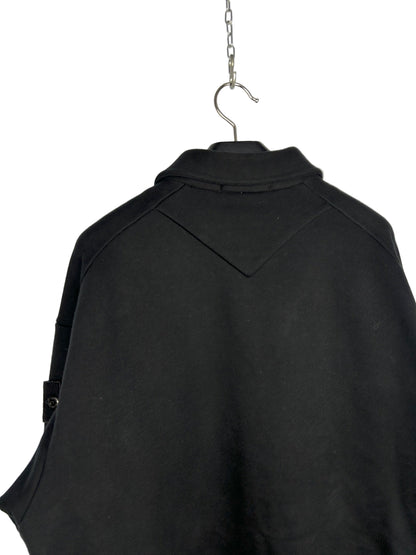 Overshirt Ghost nera con chiusura a zip Stone Island - Taglia L