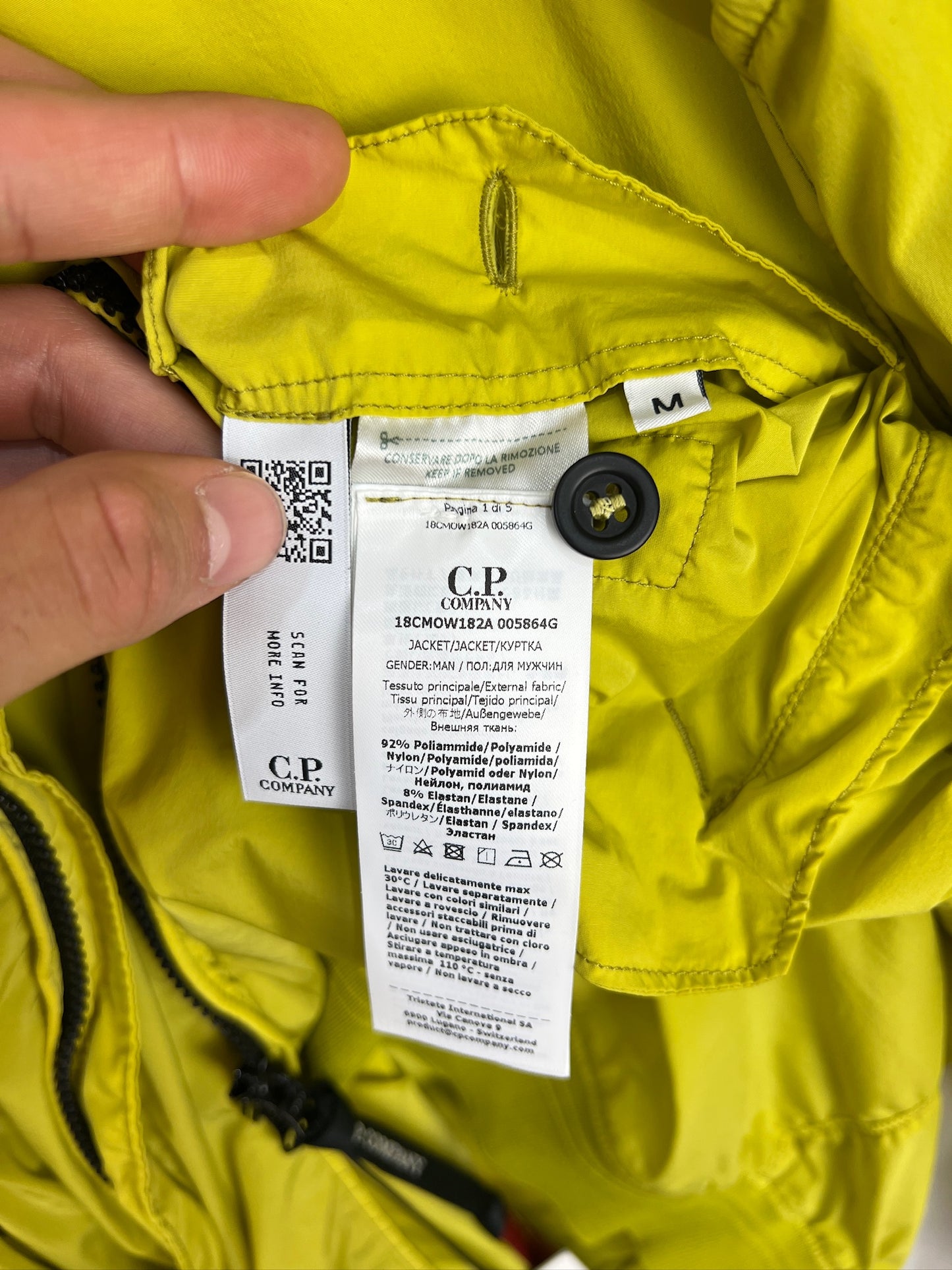 Giacca Nycra-R con chiusura a zip C.P. Company (nuova con cartellino) - Taglia M