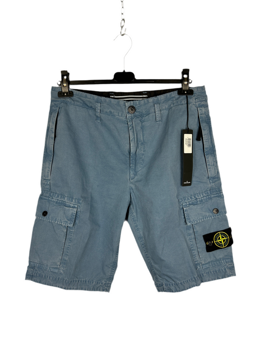 Pantaloncini cargo blu Stone Island (nuovi con cartellino) - Taglia W31