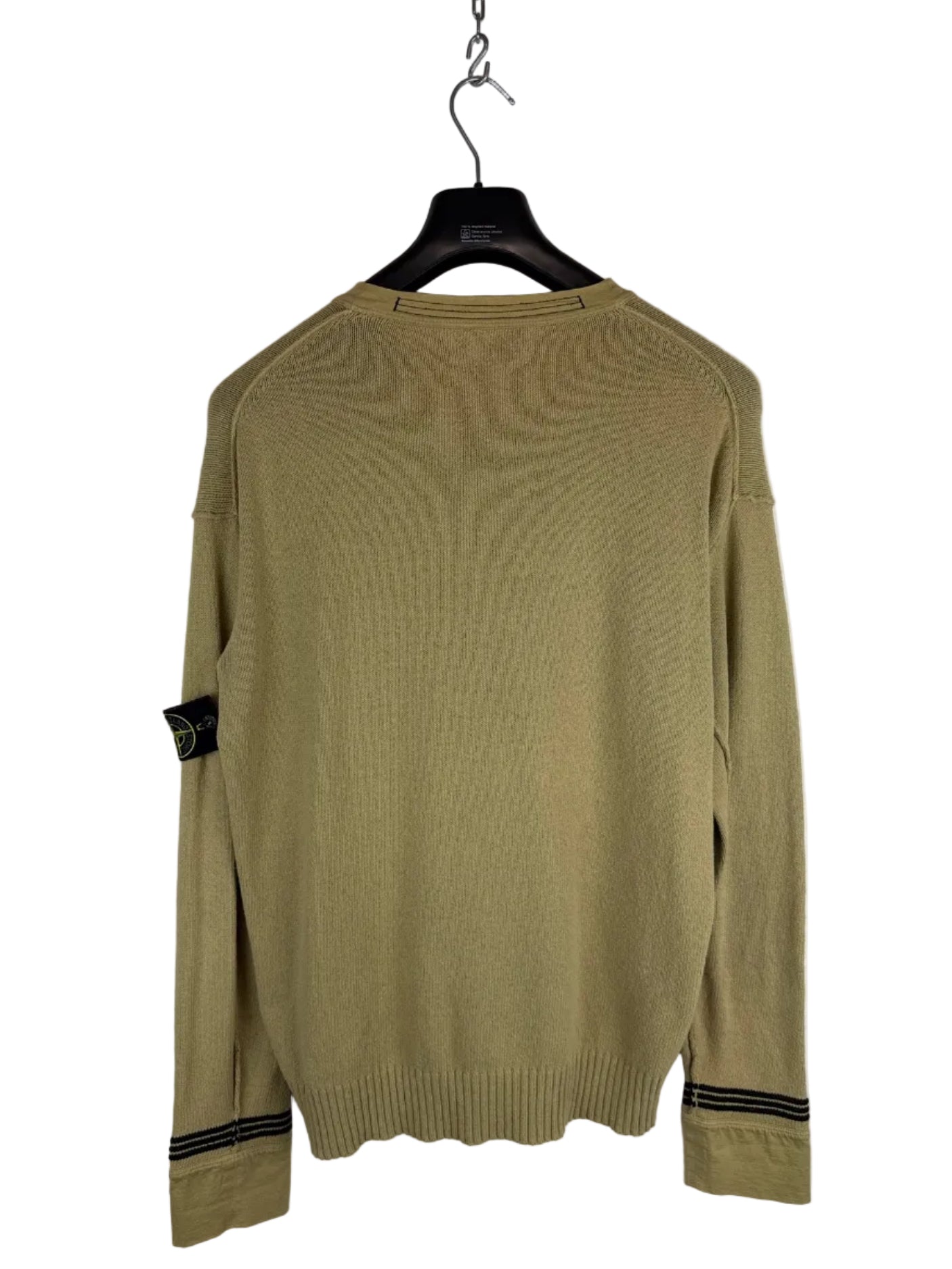 Maglione beige con righe sui polsini Stone Island - Taglia L