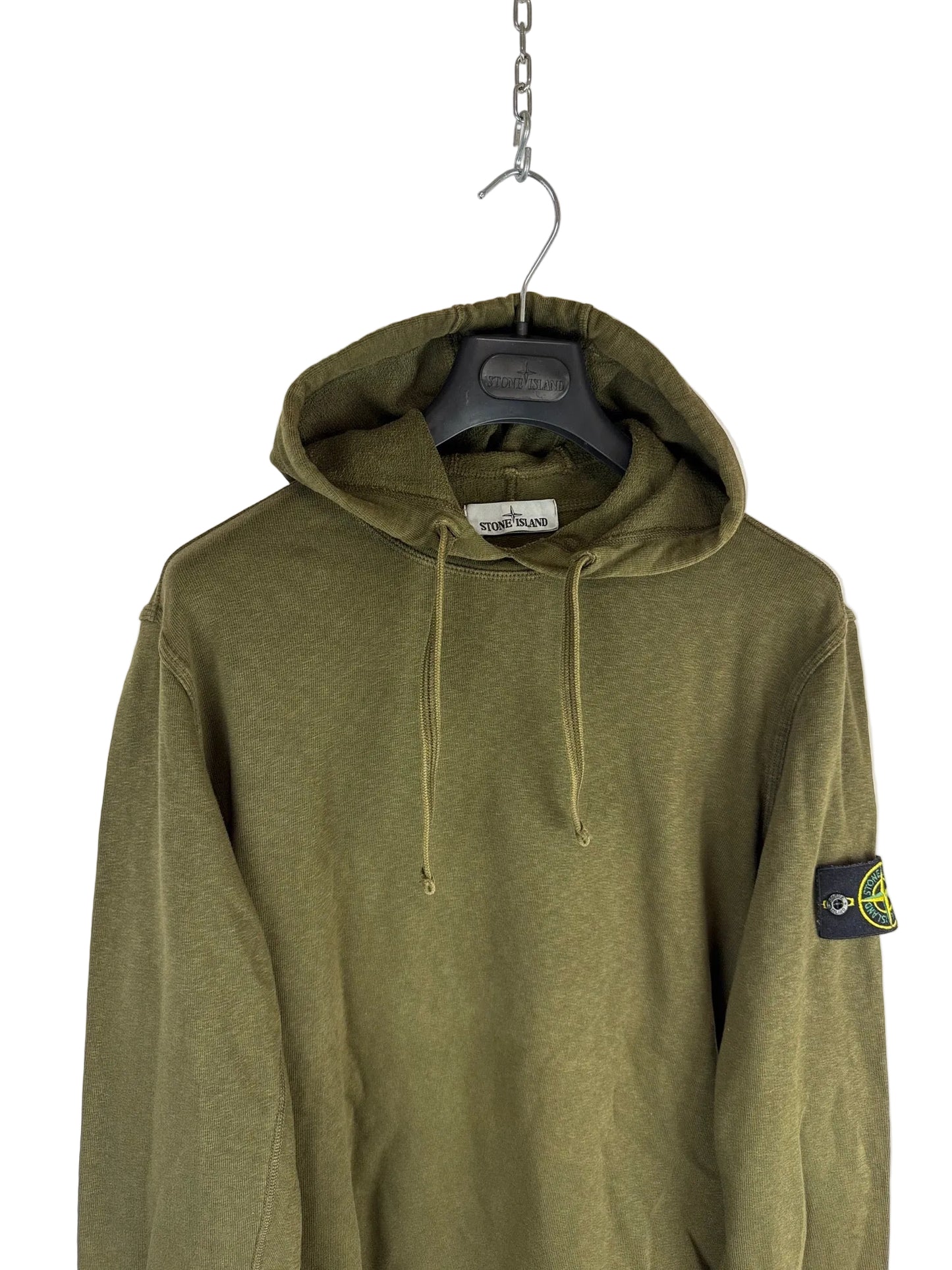 Felpa verde kaki con cappuccio Stone Island - Taglia L