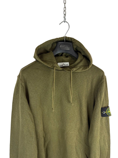 Felpa verde kaki con cappuccio Stone Island - Taglia L