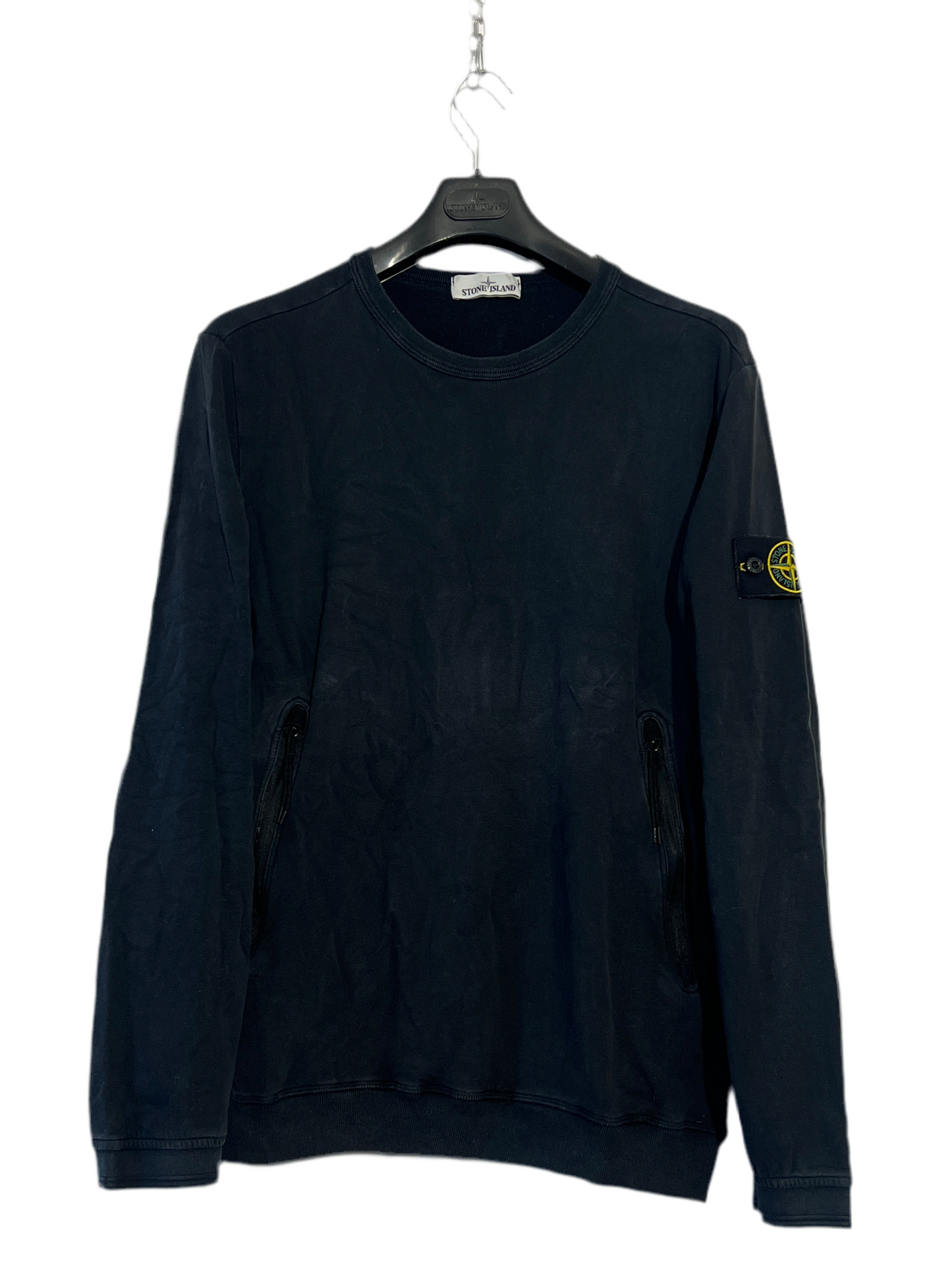 Felpa blu Stone Island con tasche con zip - Taglia XL