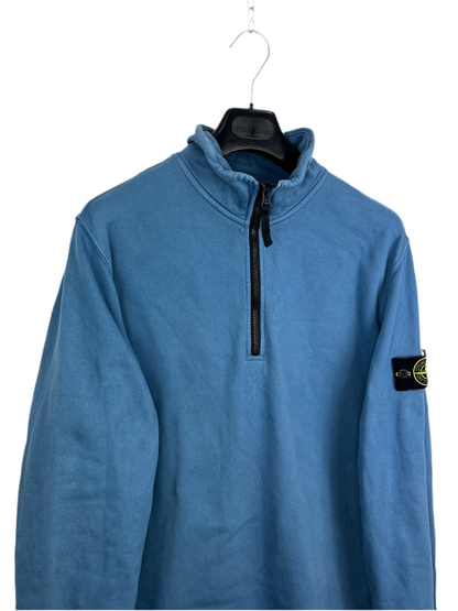 Felpa con zip a collo alto blu Stone Island - Taglia XL