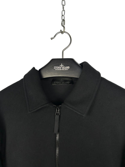 Overshirt Ghost nera con chiusura a zip Stone Island - Taglia L