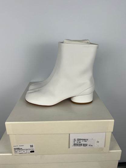 Stivaletti Tabi con tacco bianchi da donna Maison Martin Margiela (nuovi con cartellino) - Numero 35
