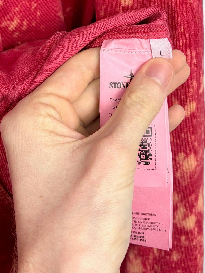 Felpa rossa Camo OVD Stone Island - Taglia L