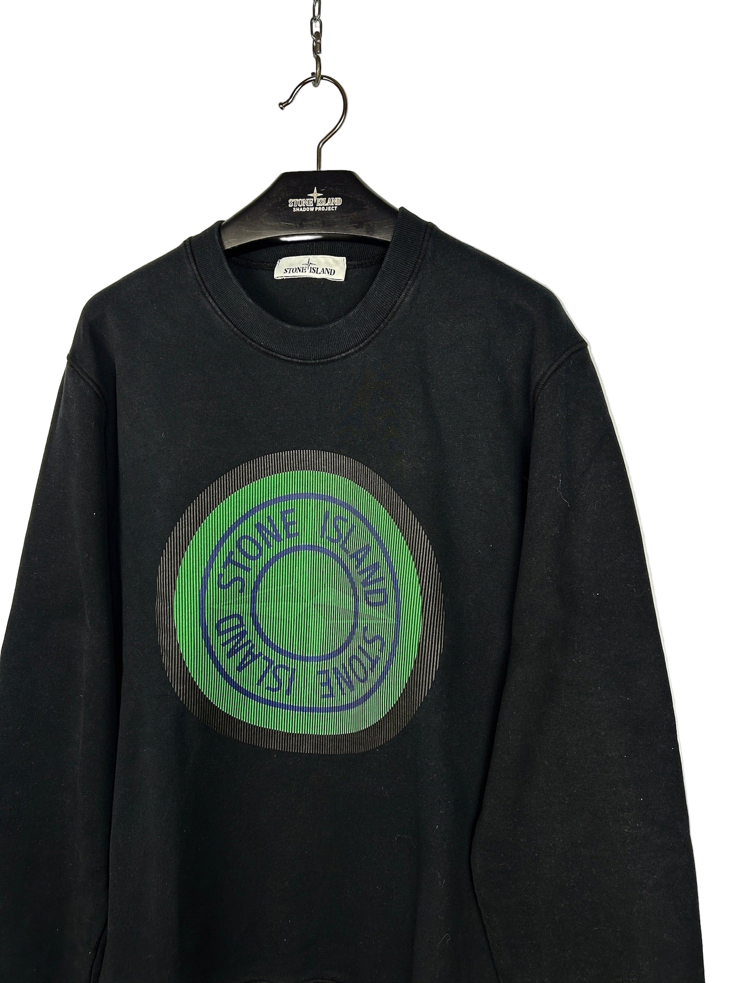 Felpa con logo in gomma 3D nera Stone Island - Taglia XL
