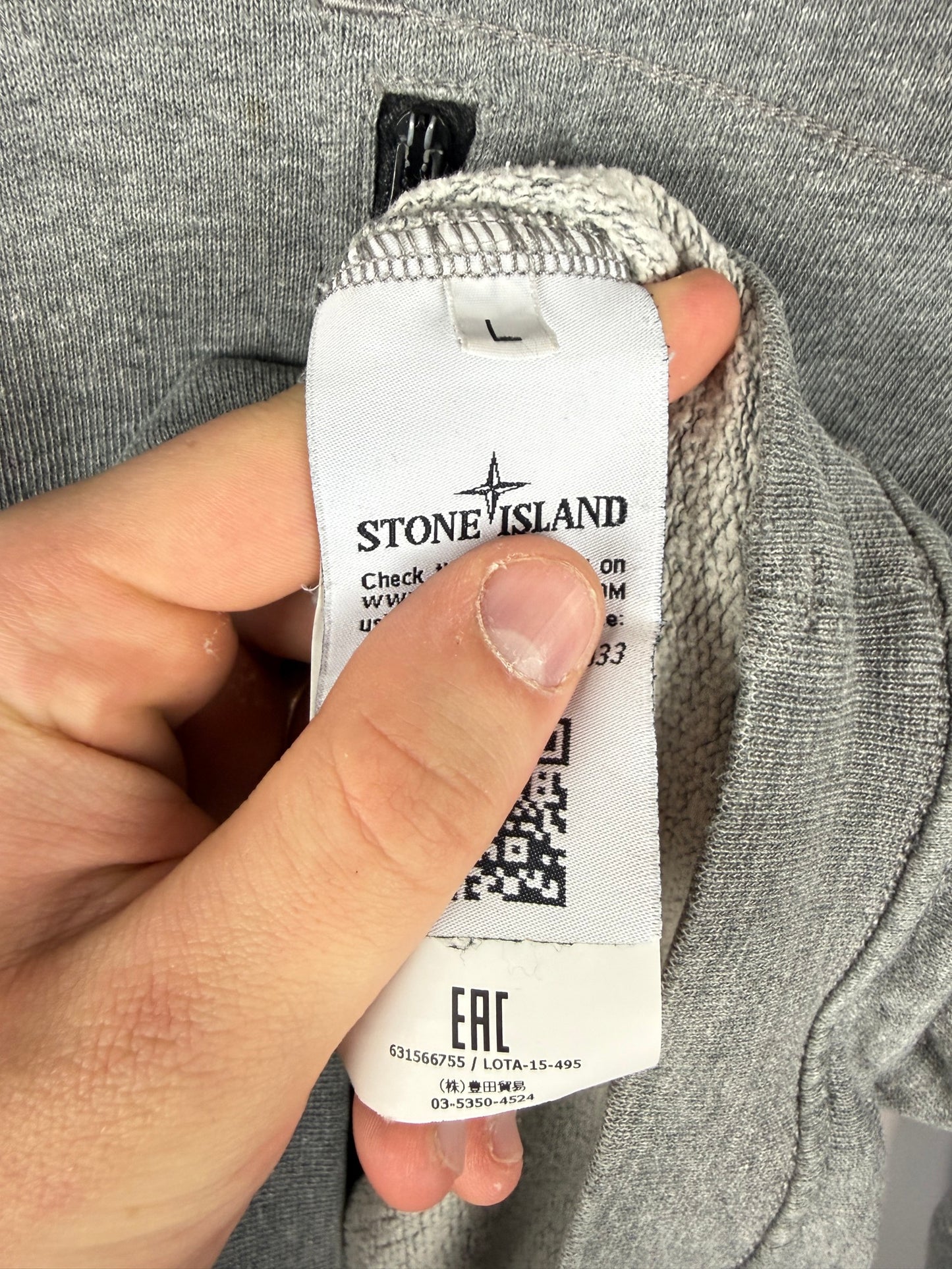 Felpa grigia con taschino sul petto Stone Island - Taglia L