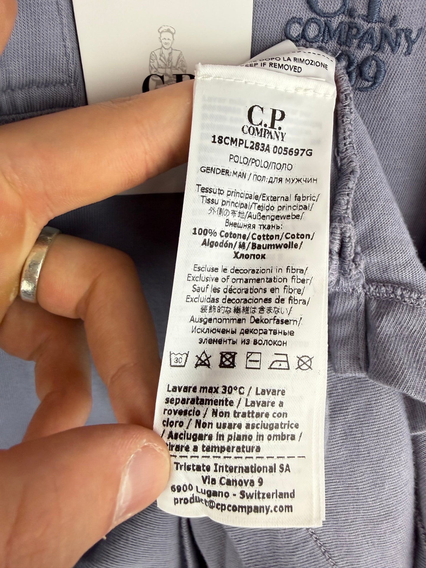 Polo viola C.P. Company (nuova con cartellino) - Taglia XL