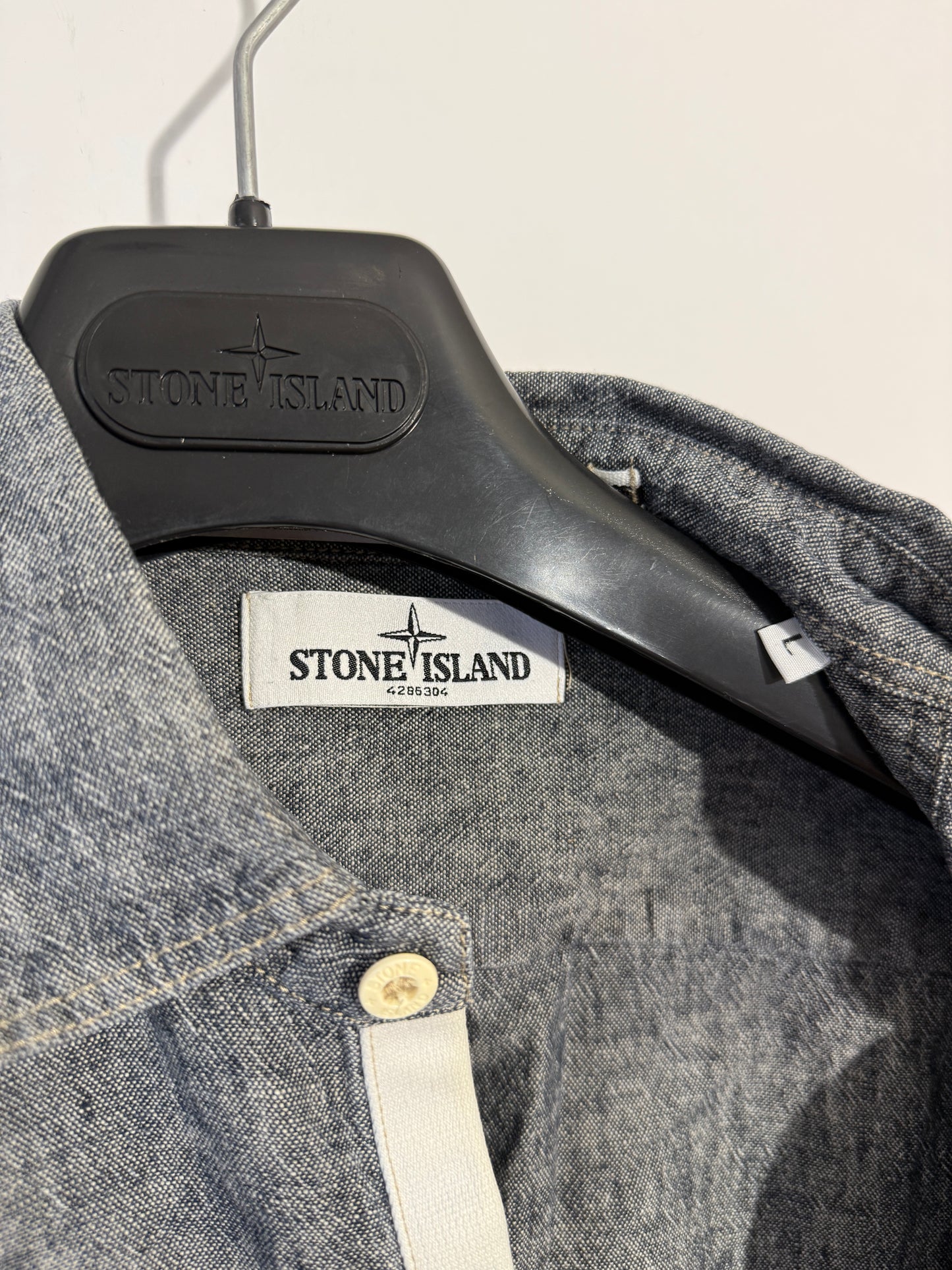 Camicia Vintage grigia in lino Stone Island - Taglia L