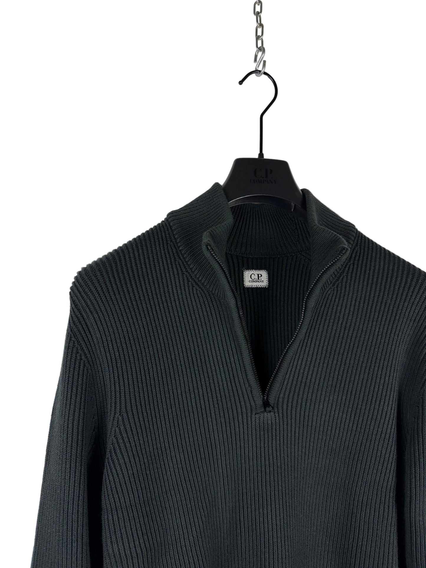 Maglione nero a mezza zip C.P. Company - Taglia S