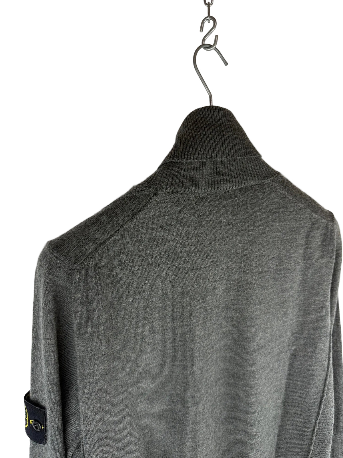 Maglione dolcevita grigio in 100% lana Stone Island - Taglia M
