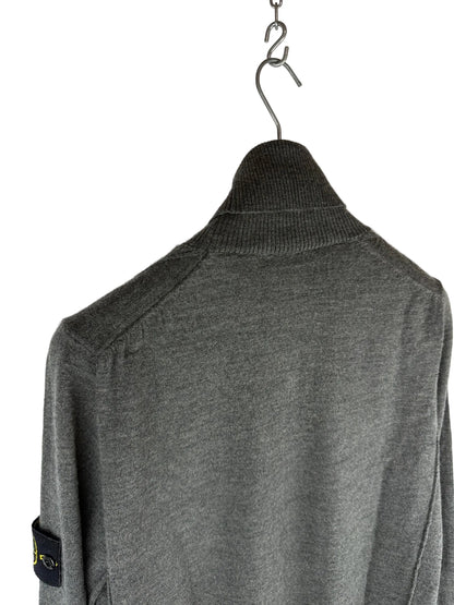 Maglione dolcevita grigio in 100% lana Stone Island - Taglia M