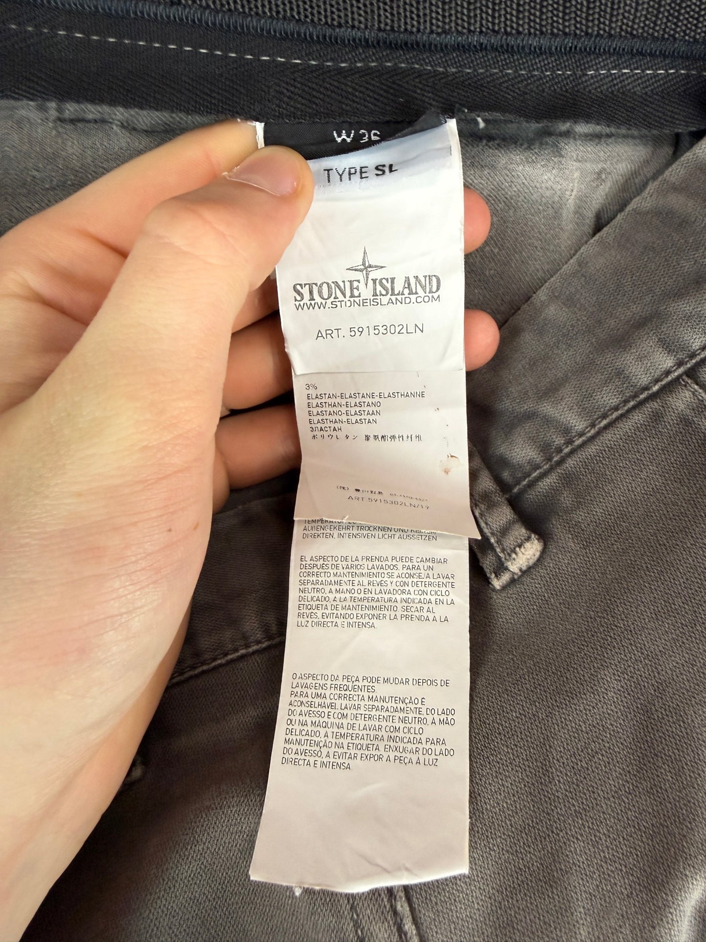 Pantaloni grigi Stone Island - Taglia W36