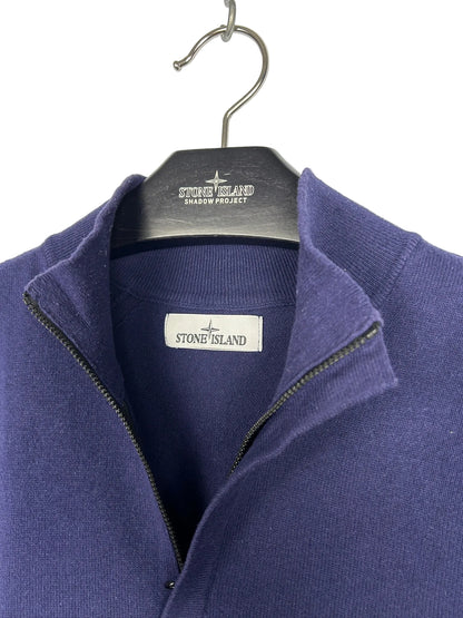 Maglione blu a mezza zip Stone Island - Taglia XL