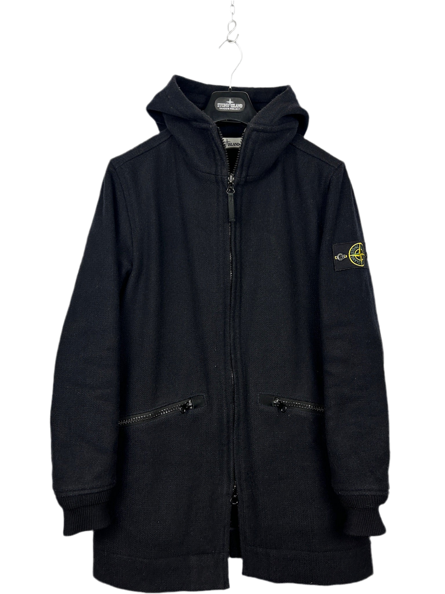 Giacca nera Stone Island "Panno Speciale" - Taglia M