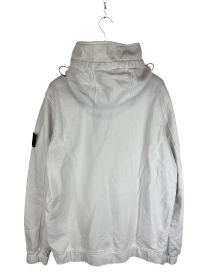 Felpa bianca con zip e cappuccio Stone Island - Taglia XL