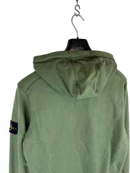 Felpa verde con zip e cappuccio Stone Island - Taglia S