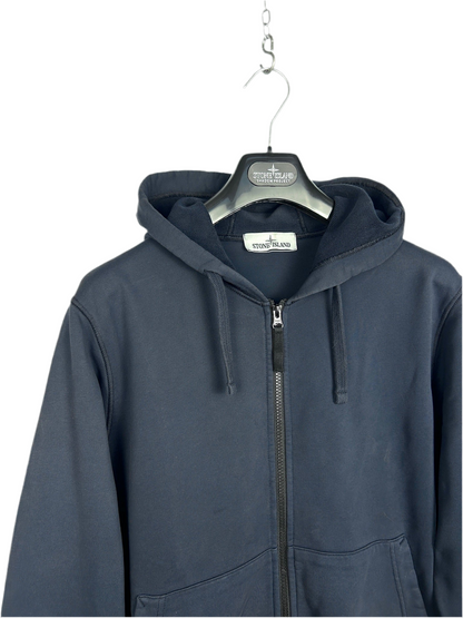 Felpa blu navy con zip e cappuccio Stone Island - Taglia XL