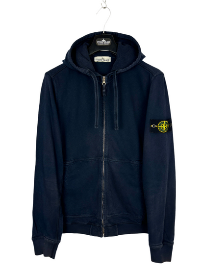 Felpa blu navy con zip e cappuccio Stone Island - Taglia M