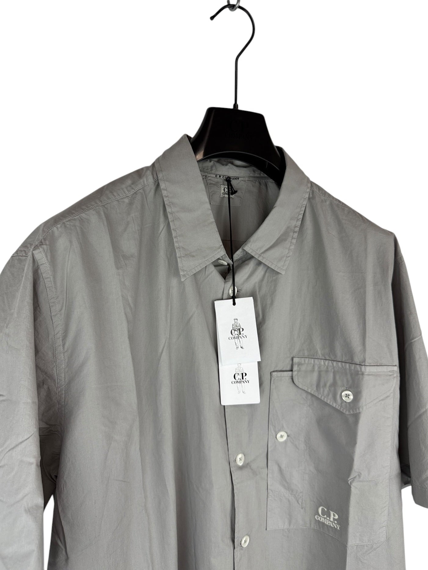 Camicia grigia con taschino sul petto C.P. Company (nuova con cartellino) - Taglia XXL