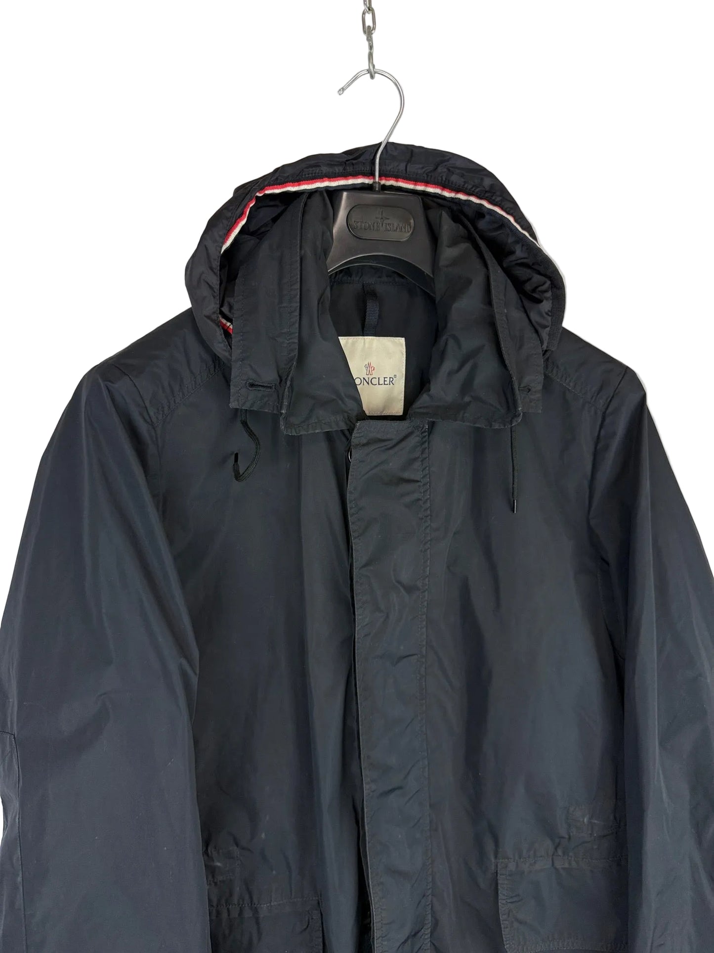 Giacca Ribermont blu navy con cappuccio a scomparsa Moncler - Taglia M