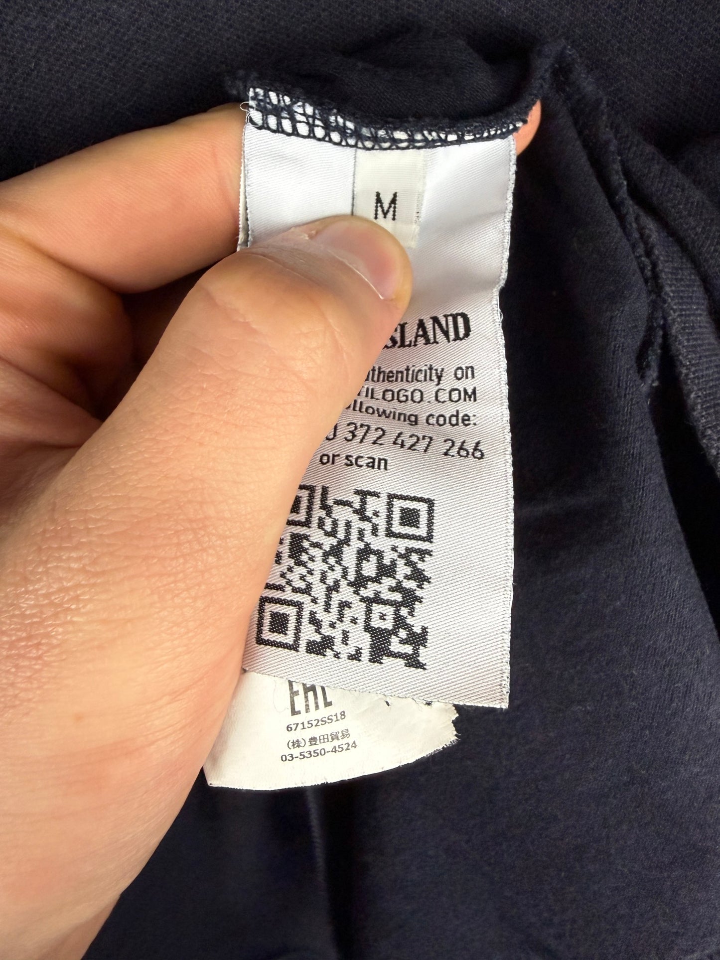Polo blu a maniche lunghe Stone Island - Taglia M