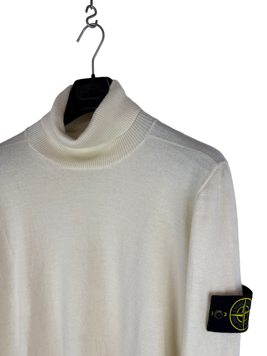 Maglione dolcevita bianco panna Stone Island - Taglia L