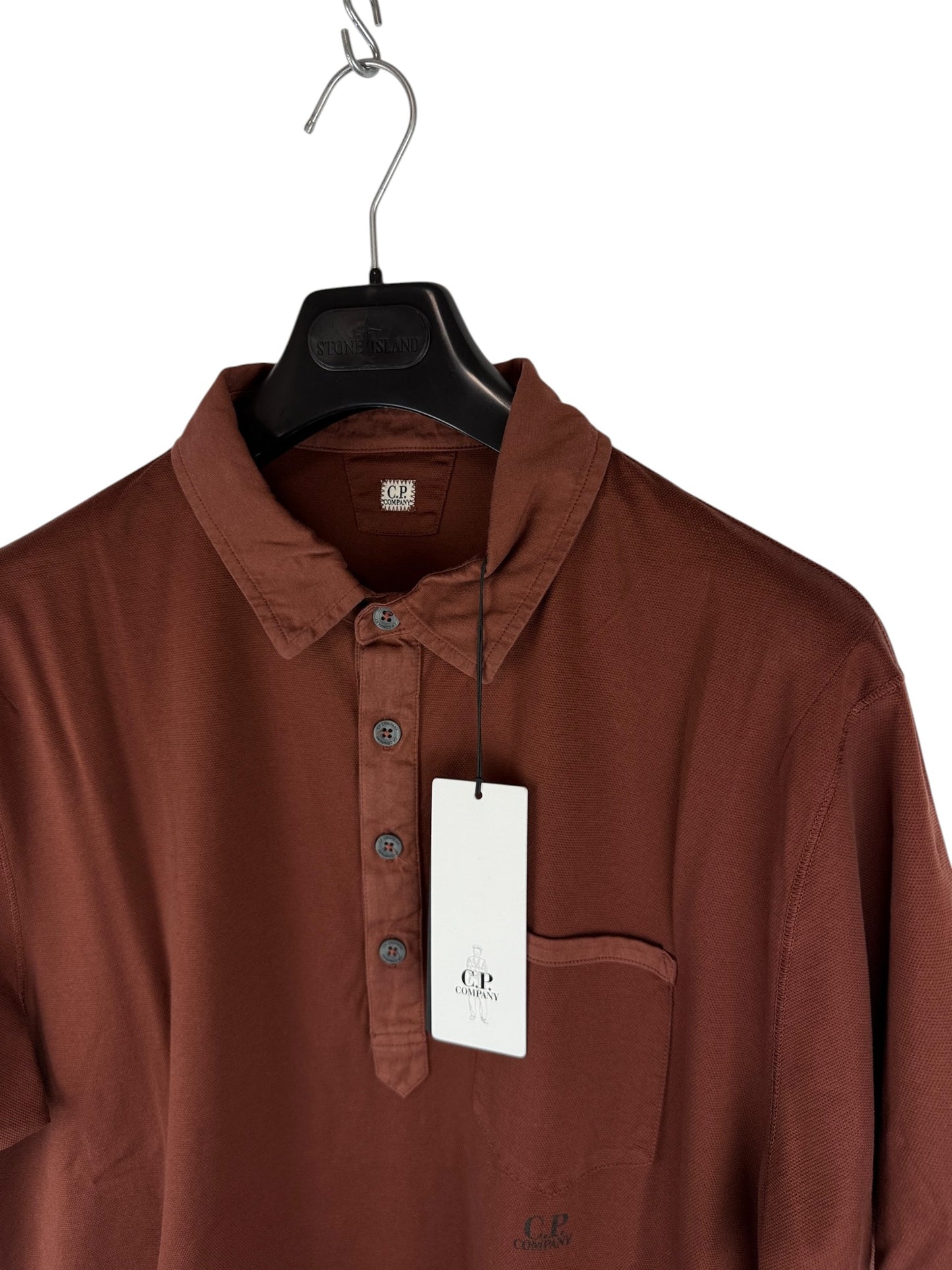 Polo marrone C.P. Company (nuova con cartellino) - Taglia XL