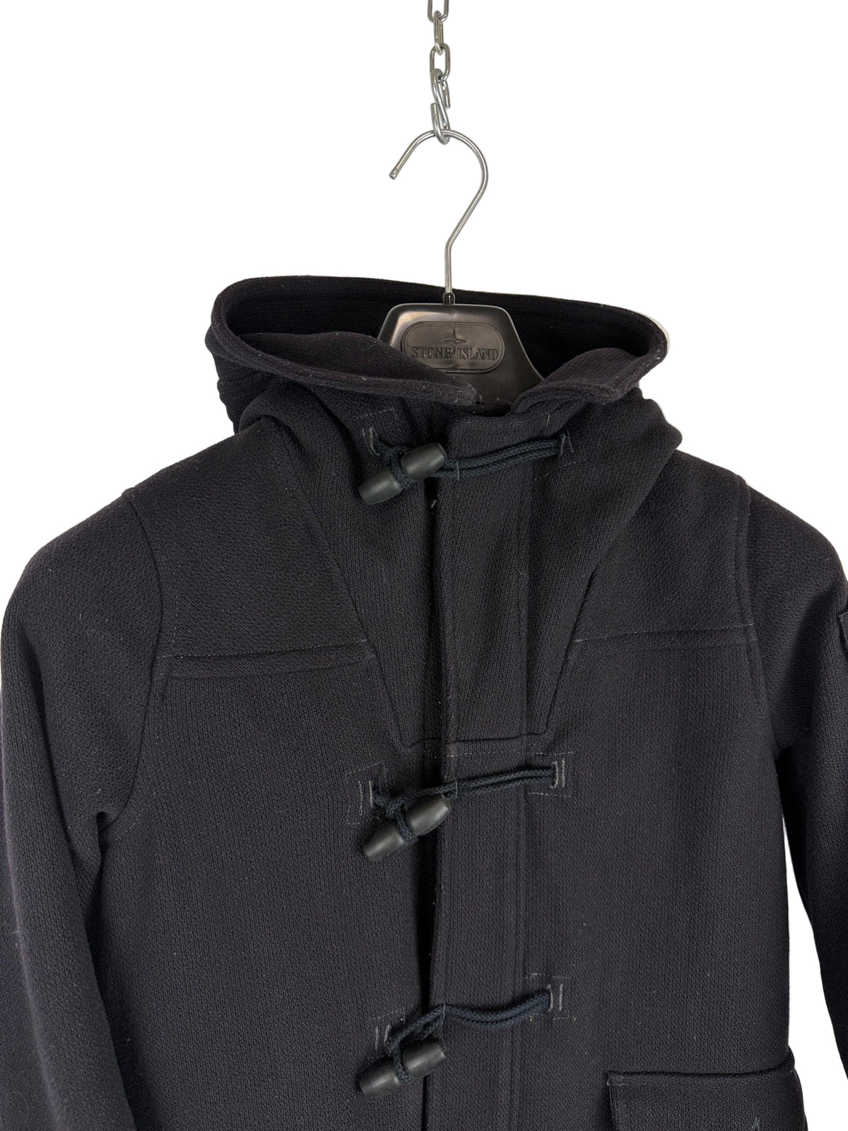 Black Stone Island duffle coat with toggle fastenings – Junior size (8 years, 128cm)