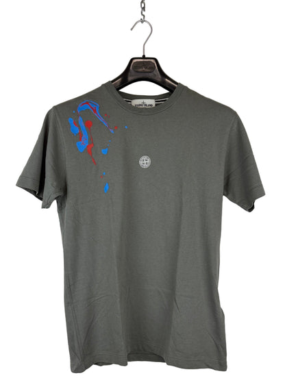 T-shirt grigia con fantasia Stone Island - Taglia M