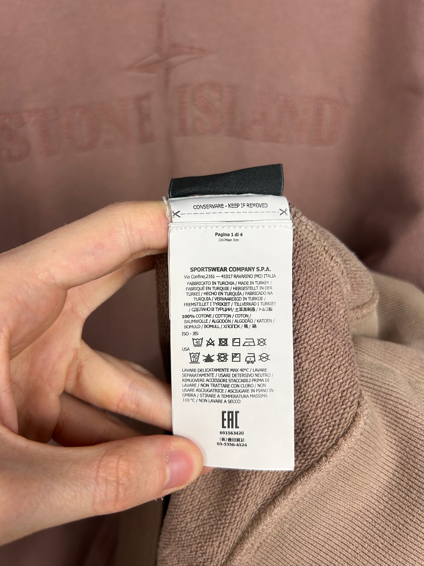 Felpa marrone Stone Island - Taglia XXL