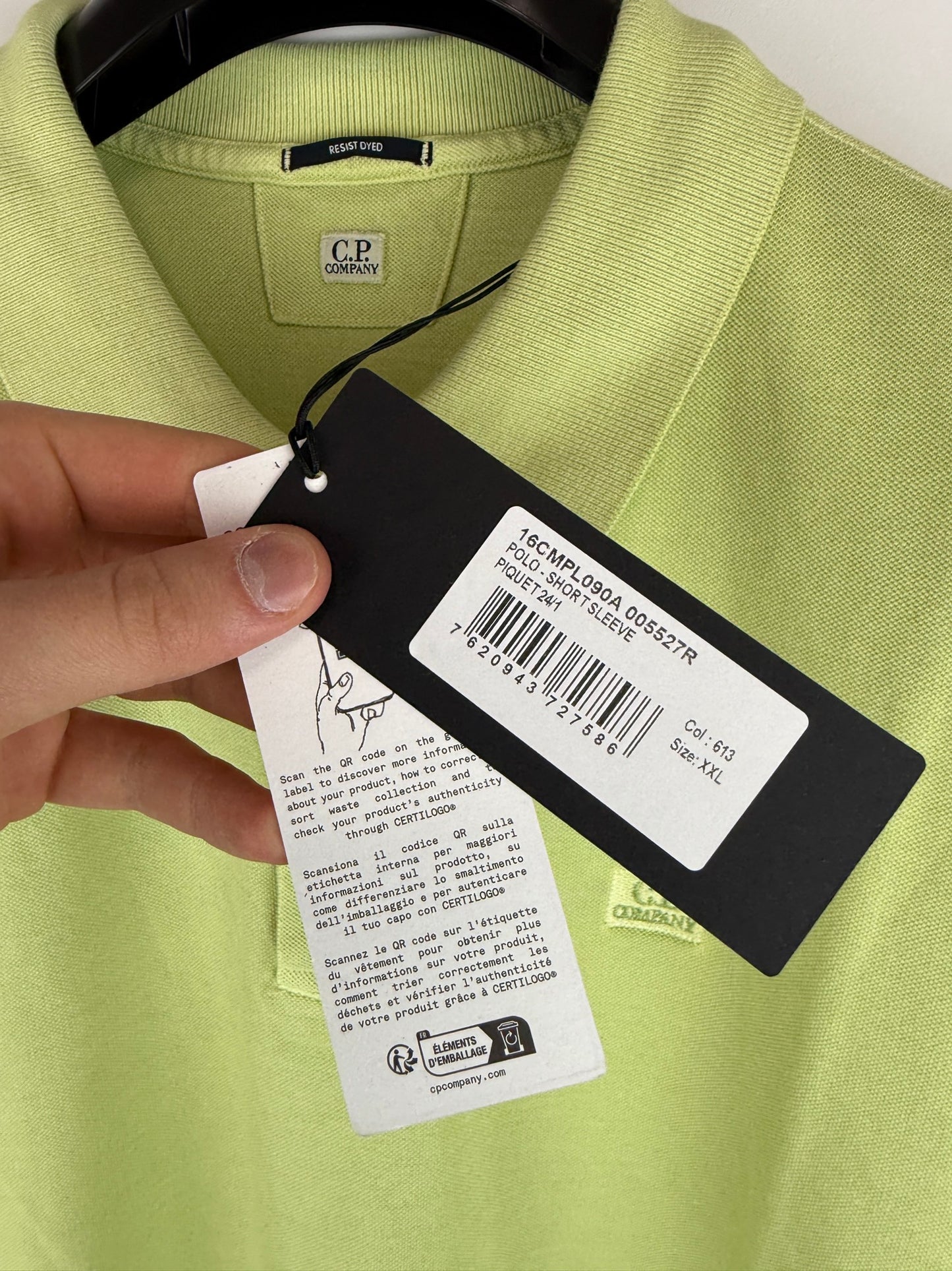 Polo verde C.P. Company (nuova con cartellino) - Taglia XXL