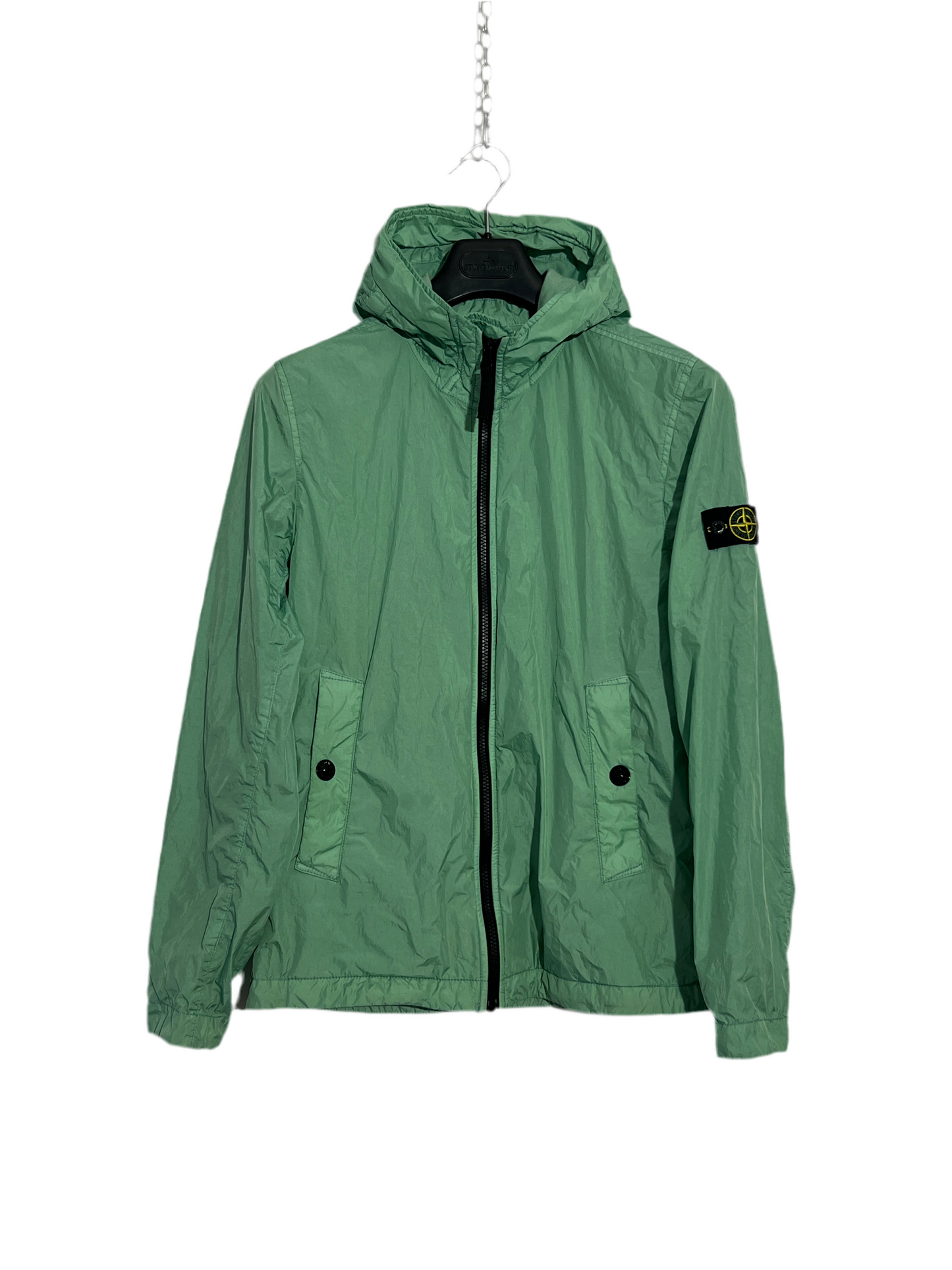 Giacca verde menta con zip e cappuccio Stone Island - Taglia Junior (14 anni, 170cm)