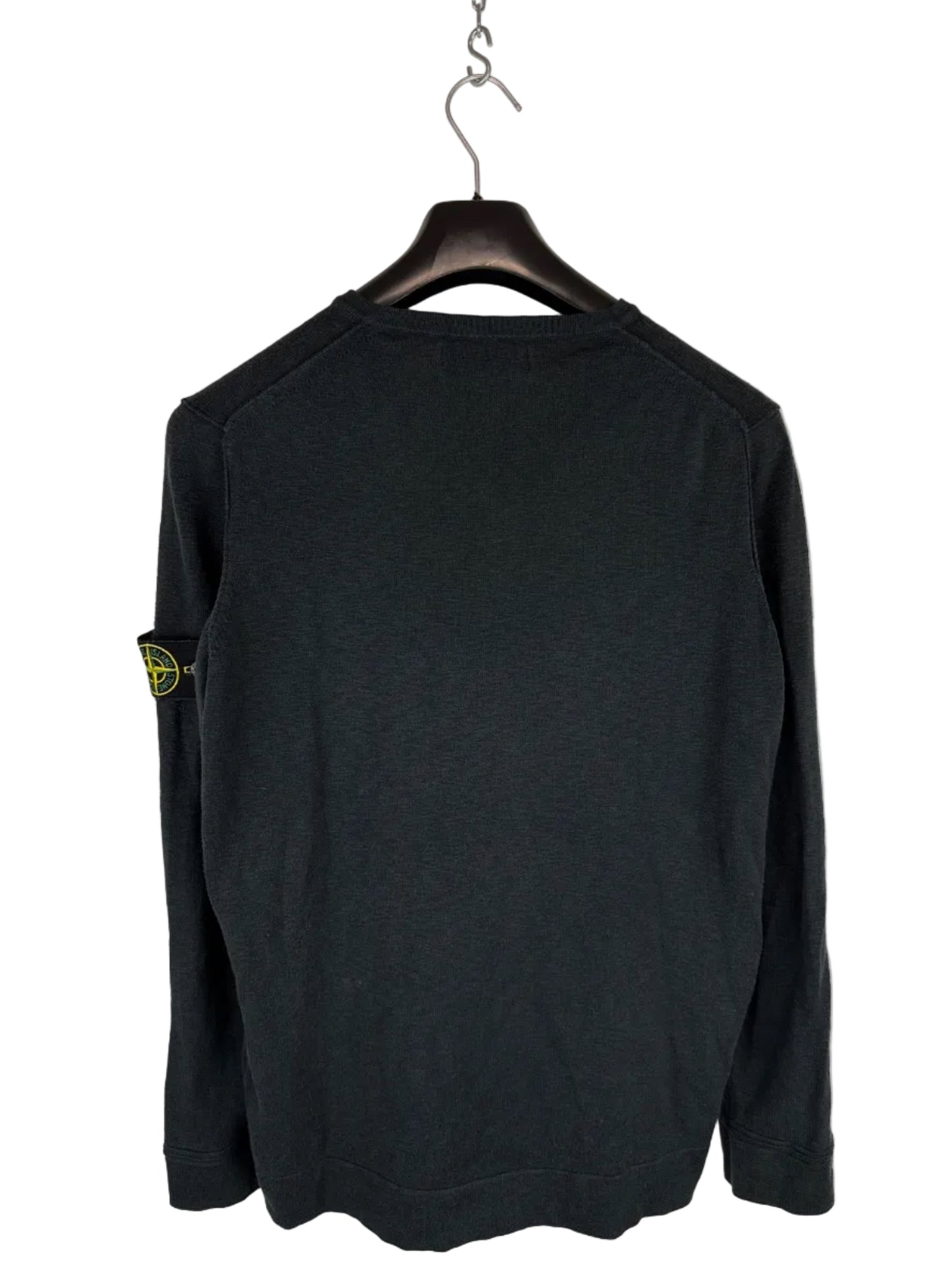 Maglione nero con scollo a V Stone Island - Taglia L