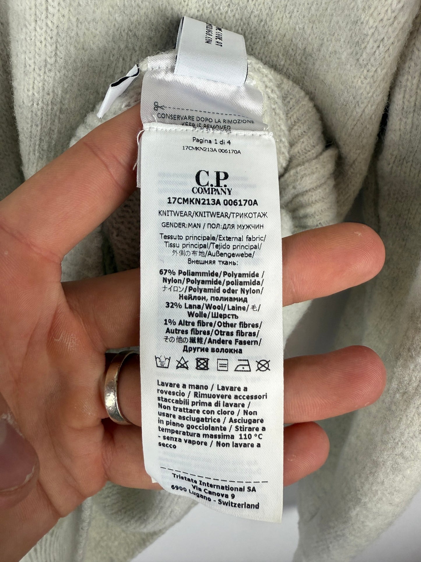 Maglione bianco sporco C.P. Company (nuovo con cartellino) - Taglia M